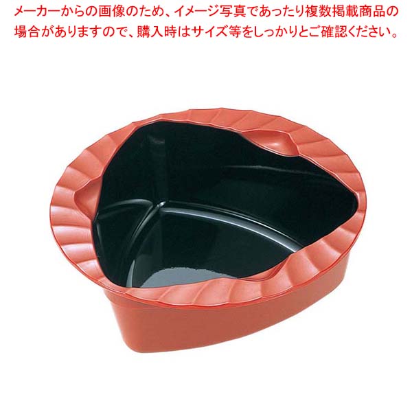 【まとめ買い10個セット品】 耐熱ABS トライアングルトライ 深皿 外朱 10cm