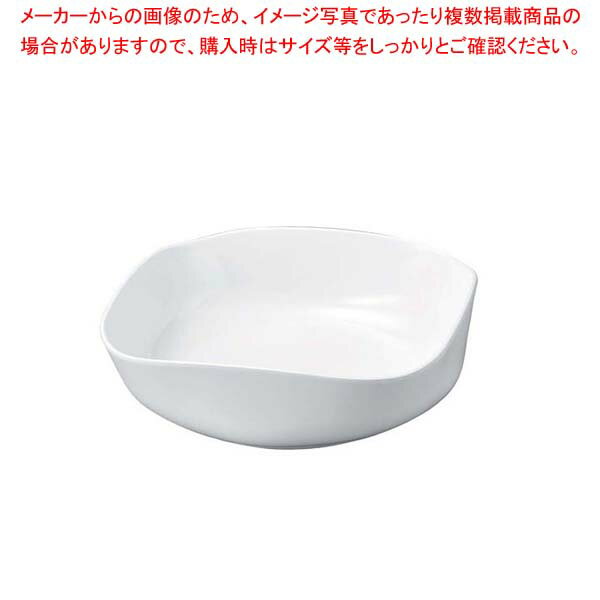 ニューホワイト 渕丸角盛鉢 33cm