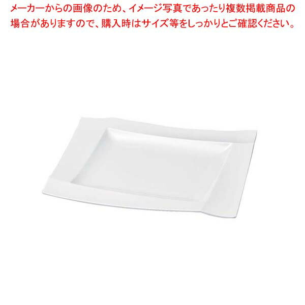 ニューホワイト 渕付長角皿 40cm