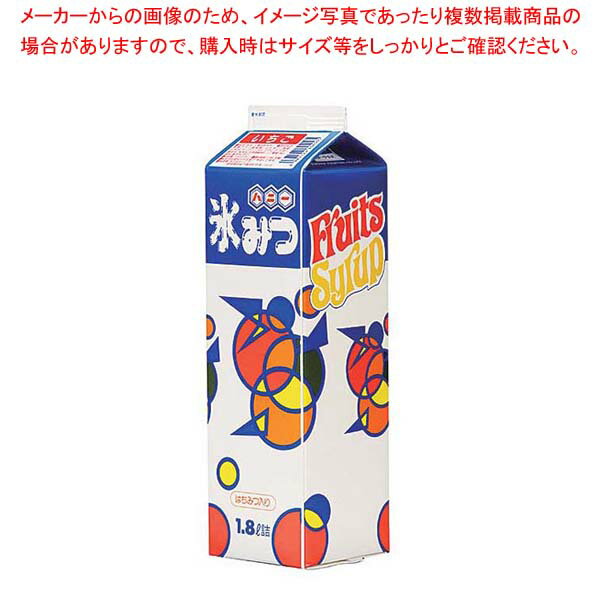 【まとめ買い10個セット品】 氷みつ フルーツシロップ(はちみつ入り)いちご 1.8L