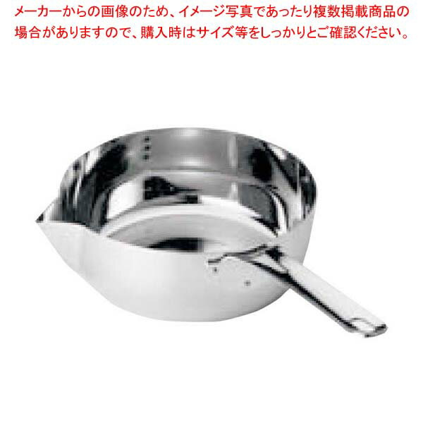 Ih Compatible - 【まとめ買い10個セット品】MA 18-0 共柄 デンジ 片手鍋(目盛付)22cm【 片手鍋 IH IH対応 】