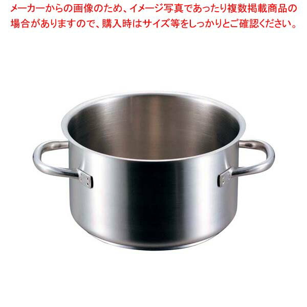 商品の仕様●外寸(mm)：φ336 底径：290 底厚：6.6●内寸(mm)：φ320 深さ：195●重量:3.7kg●容量:15.4L●材質：18-10ステンレス アルミニウム ●電磁調理器：200V■● 人間工学的に作られた空洞ハンドル● (ステンレス、アルミ、ステンレス)のサンドイッチ式三層底● 電磁・ガス・電気・ハロゲンすべての熱源に対応です。● 200V電磁調理器は非常にパワーがある為、鍋の変形防止・安全面からボリュームは中以下で、鍋の状態、内部の温度には細心の注意をお願いします。※商品画像はイメージです。複数掲載写真も、商品は単品販売です。予めご了承下さい。※商品の外観写真は、製造時期により、実物とは細部が異なる場合がございます。予めご了承下さい。※色違い、寸法違いなども商品画像には含まれている事がございますが、全て別売です。ご購入の際は、必ず商品名及び商品の仕様内容をご確認下さい。※原則弊社では、お客様都合（※色違い、寸法違い、イメージ違い等）での返品交換はお断りしております。ご注文の際は、予めご了承下さい。