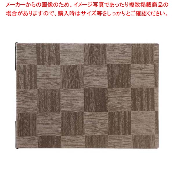 【まとめ買い10個セット品】シンビ 市松柄メニューブック LS-113 銀茶