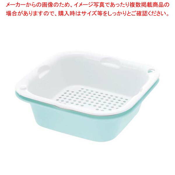 Basket, Cart - 【まとめ買い10個セット品】シェリー ザルバッとん並盛 ミントブルー 2個入