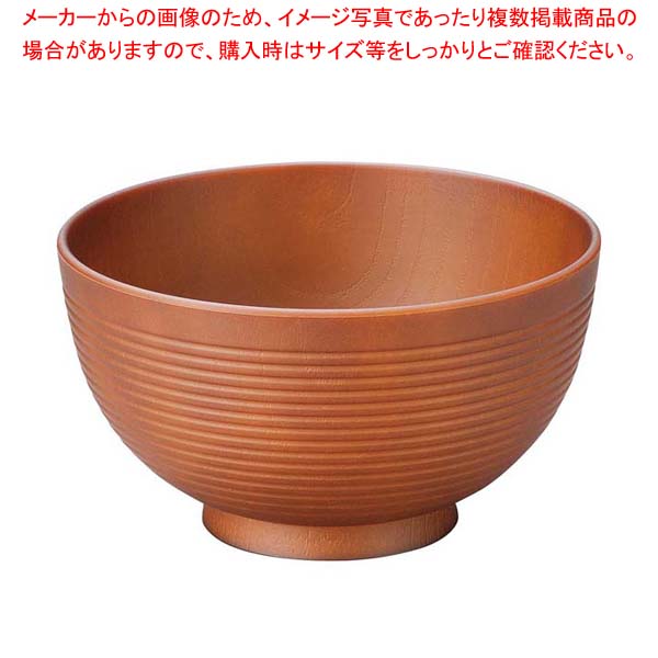Ramen Bowls - 耐熱4.5寸若狭千筋丼 総ブラウン 1000855