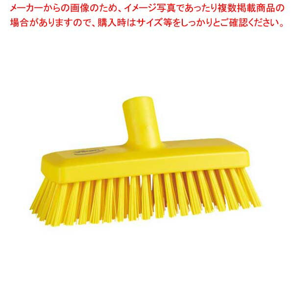 【まとめ買い10個セット品】ウ゛ァイカン コンパクトデッキブラシ 70426S イエロー(ハンドル2958付)