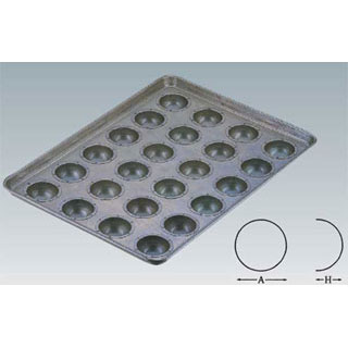 シリコン シリコーン加工 丸わん深型直径60天板 24面【キッチン 業務用天板 天パン オーブン レ ...