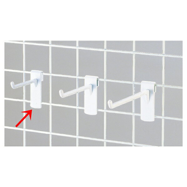 【まとめ買い10個セット品】 樹脂製卓上ネットスタンド フック 白 L5cm 10本 61-127-8-5 【メーカー直送/代金引換決済不可】【店舗什器 小物 ディスプレー POP ポスター 消耗品 店舗備品】