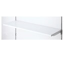 【まとめ買い10個セット品】木棚セットW120×D30cmホワイト/ブラック 61-554-51-2 【 システム什器 システムオプション スリット式システムオ...