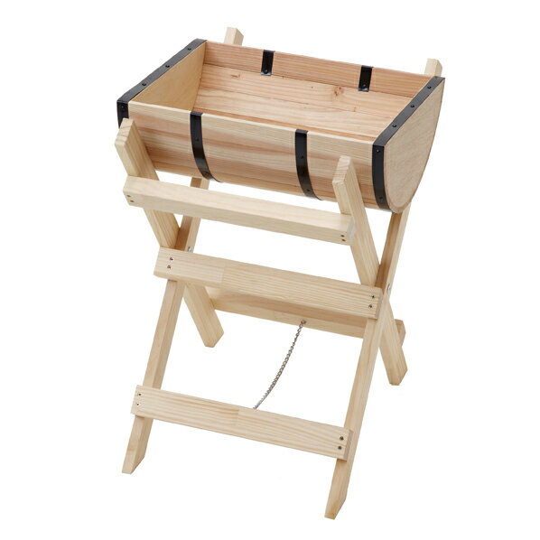 ハーフドラムスタンド W45×H65cm 61-426-59-1 【 演出・ディスプレイ用品 雑貨・小物ディスプレイ 木製ディスプレイ ハーフドラムスタンド 】