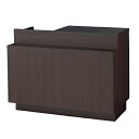 一体型カウンターW120cm照明無しダークブラ ウン 61-779-55-3 【 店舗什器 レジ台・カウンター レジ台 一体型レジ台 照明無し 】