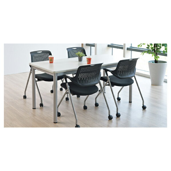 ミーティングテーブルソフトエッジ180×90cmナチュラル 61-550-46-3 【 オフィス家具 会議用テーブル 会議用テーブル ミーティングテーブル ソフトエッジ W180cm 】