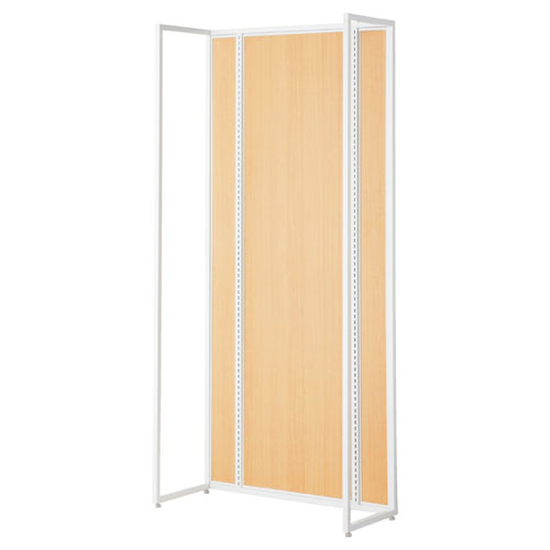 UR90 壁面タイプ ホワイト 本体 エクリュパネル付き 61-14-5-2 【 システム什器 ユニットラック(UR) 本体 UR90 壁面タイプ 本体 ホワイト 】店舗什器 ディスプレー マネキン 装飾品 販促用品 ハンガー ラッピング