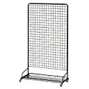 【まとめ買い10個セット品】スキマ型ワゴン 黒 W90×H160cm 61-129-2-3 【 店舗什器 ネット什器 ネットスタンド スキマ型ワゴン 黒 】【店舗什器 ネット什器 展示 陳列 フレーム サービス ディスプレー 業務用 】