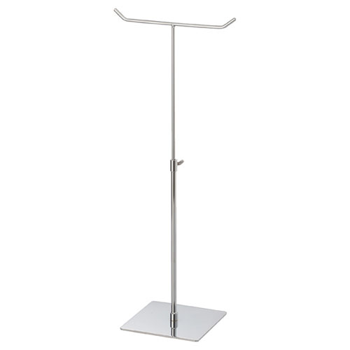 【まとめ買い10個セット品】卓上T字型スタンド クローム 61-163-14-1 【 店舗什器 パネル 壁面 店舗備品 仕切 棚 】