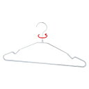 【まとめ買い10個セット品】スチール製ハンガー W42cm ビニールコーティング 10本 61-194-1-4 【 演出・ディスプレイ用品 スチール製ハンガー ...
