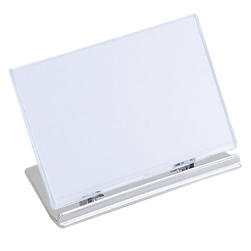 【まとめ買い10個セット品】リクライニングカードスタンド 10×6.5cm用 シルバー 2個 61-206-6-6 【 店舗什器 小物 ディスプレー 店舗備品 】