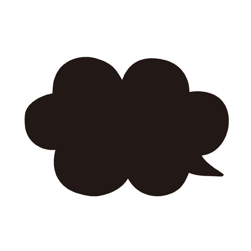 吹き出しショーカード ブラック(無地) 50枚 61-237-14-3 【 販促用品 ポスター POP 店舗備品 】