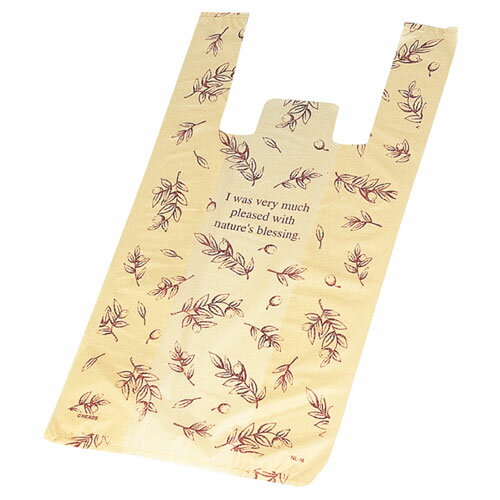 レジ袋 ベージュ 24×45(31)×横マチ14 4000枚 61-295-20-13 【 ラッピング用品 レジ袋・ポリ袋 レジ袋(柄入り) レジ袋 ベージュ ...