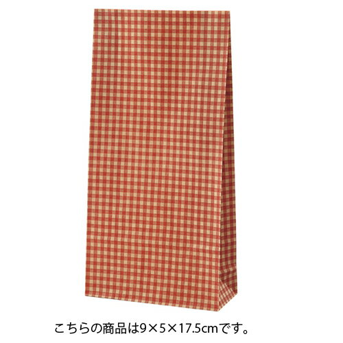 【まとめ買い10個セット品】ギンガムチェック レッド 9×5×17.5 2000枚 61-305-23-5 【 店舗備品 包装紙 ラッピング 袋 ディスプレー店舗 】