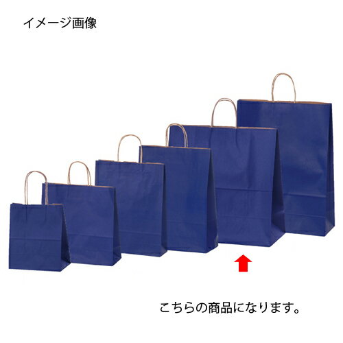 【まとめ買い10個セット品】 カラー手提げ紙袋 ネイビー 45×22×45.5 200枚【店舗備品 包装紙 ラッピング 袋 ディスプレー店舗】