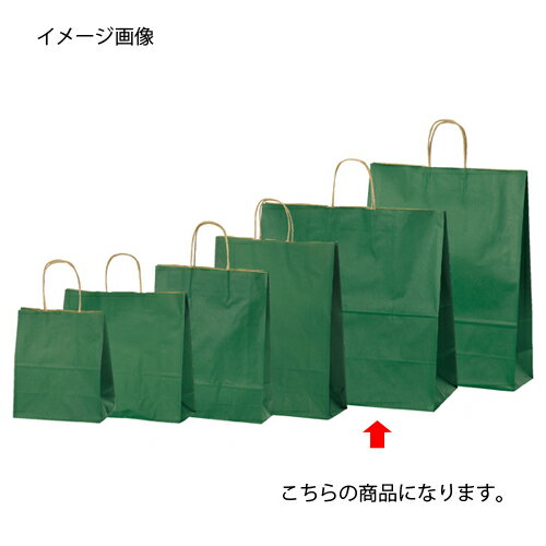 【まとめ買い10個セット品】 カラー手提げ紙袋 グリーン 45×22×45.5 200枚【店舗什器 小物 ディスプレー ギフト ラッピング 包装紙 袋 消耗品 店舗備品】