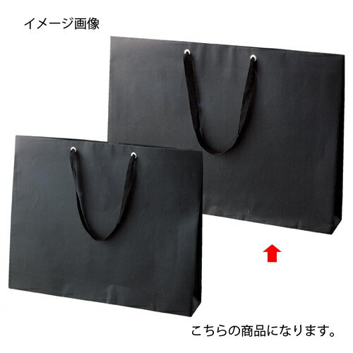 【まとめ買い10個セット品】ショルダーバッグ ブラック 黒ひも 60×10×42 50枚【 店舗什器 小物 ディスプレー ギフト ラッピング 包装紙 袋 消耗品 店舗備品 】