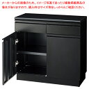 スチール製収納ボックス ハイタイプ 引き出し&扉 W90cmタイプ ブラック W90cm 61-422-34-1(3)
