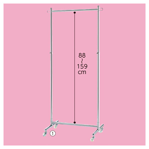 組立式ハンガーラック クローム W60cmタイプ 61-98-5-1 meicho-17786648 厨房卸問屋 名調 サンプル画像2