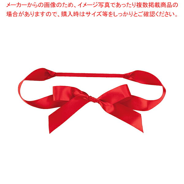 リボン付きゴムタグ レッド M 10個 61-800-39-5