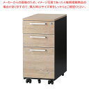 木製天板3段ワゴンスマートタイプ古木調1台 61-801-21-1