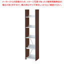 可動棚オープンラック5段 W40cm ブラウン 1台 61-801-67-1