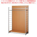 間仕切りラックミラー付ハンガーW120cmナチュラル 1台 61-801-72-3(3)