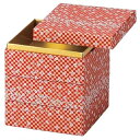 高級和紙重 4.5寸友禅和紙重 朱金市松 華散らし(内金紙) 3段【 お重 重箱 おせち 正月 】