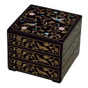 6.5寸角重 黒 鳳凰 3段【 お重 重箱 おせち 正月 】