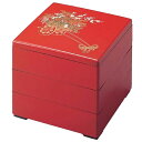 6.5寸彩重 朱 花車 3段【 お重 重箱 おせち 正月 】