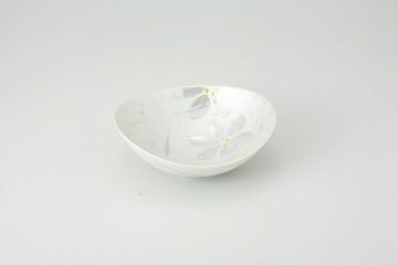 和食器 パールひわ花絵 まゆ型鉢 37K040-19 まごころ第37集 【卸問屋名調 おしゃれ 食器 テーブルウェア 業務用 居酒屋 レストラン 喫茶店 ホテル 家庭用】
