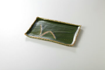 和食器 織部くし目芦 長角皿 37K195-14 まごころ第37集 【卸問屋名調 おしゃれ 食器 テーブルウェア 業..