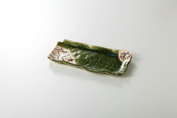 【まとめ買い10個セット品】和食器 織部錆草紋 角切焼物皿 37K200-09 まごころ第37集 【キャンセル/返品不可】