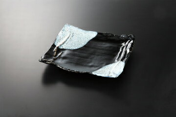 Square Plates - 和食器 唐津流し ちぎり角大皿 37K247-05 まごころ第37集 【卸問屋名調 おしゃれ 食器 テーブルウェア 業務用 居酒屋 レストラン 喫茶店 ホテル 家庭用】