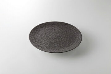 和食器 鎌倉彫ブラック フラット皿(大) 37K238-15 まごころ第37集 【卸問屋名調 おしゃれ 食器 テーブルウェア 業務用 居酒屋 レストラン 喫茶店 ホテル 家庭用】