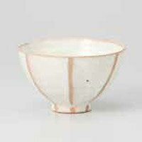 和食器 粉引抜き十草 飯碗(小) 37K316-26 まごころ第37集 【ECJ】