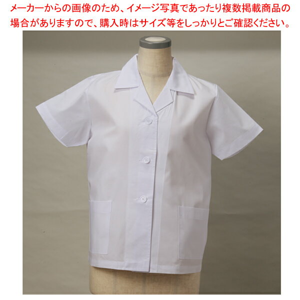 女性用 半袖調理衣 (ボタンタイプ) S EW-101
