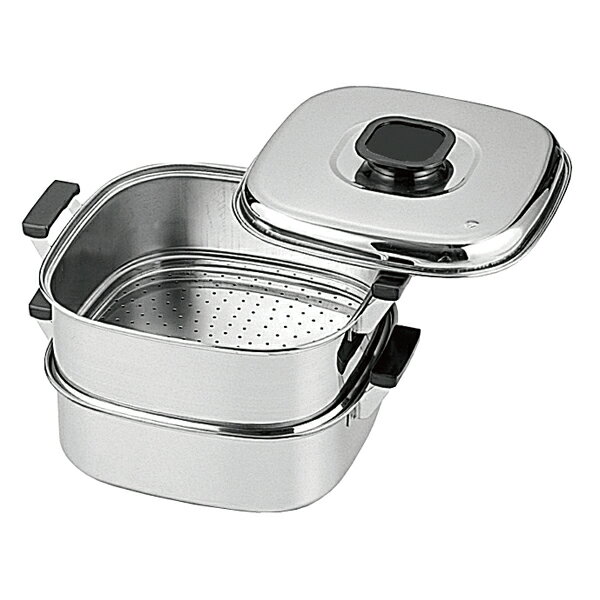 モモ18-0　プレス　角蒸器　2段　29cm