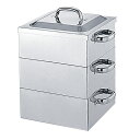 【マラソン期間限定!エントリーでポイント5倍!!】18-8 業務用角蒸器 3段 42cm