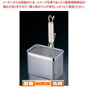 UK18-8木柄パンチング角てぼ 横型 L【 うどんてぼ 麺湯切りザル ストレーナー うどんゆがく そば 振りザル ラーメン茹でる】