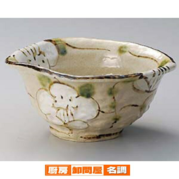 和食器 ア322-248 山茶花変型6.0丼【卸問屋名調 おしゃれ 食器 テーブルウェア 業務用 居酒屋 レストラン 喫茶店 ホテル 家庭用】