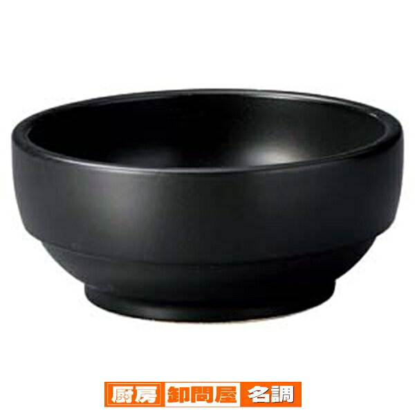 【まとめ買い10個セット品】 ミ601-708 超耐熱 黒スタッキングビビンバ19cm【キャンセル/返品不可】