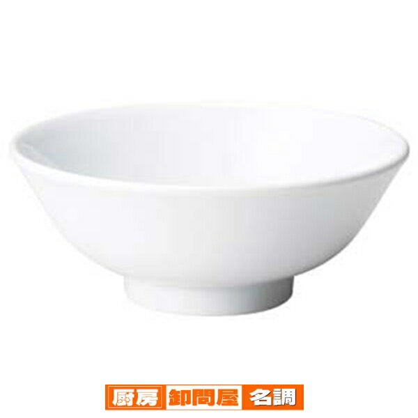【まとめ買い10個セット品】 カ654-158 アジアン(白) 白反高台6.5丼【キャンセル/返品不可】