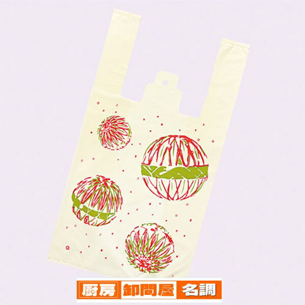 レジ袋 鞠 18×35(23)×横マチ10 6000枚 61-554-22-4 【 店舗什器 小物 ディスプレー ギフト ラッピング 包装紙 袋 消耗品 店舗備...